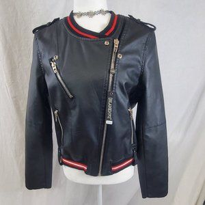 BLANK NYC Women's Vegan Leather Moto Jacket Black M (original tag still attached